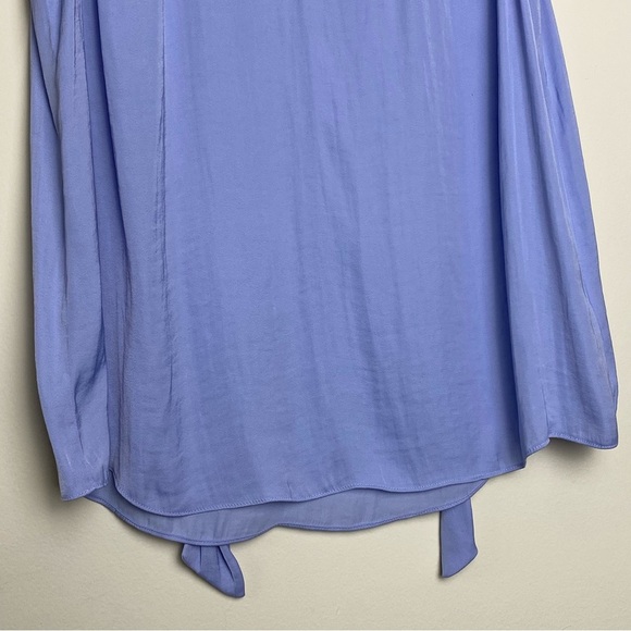 Women's Sleeveless Silky Lilac Shirt with Scarf Size M - Picture 2 of 10